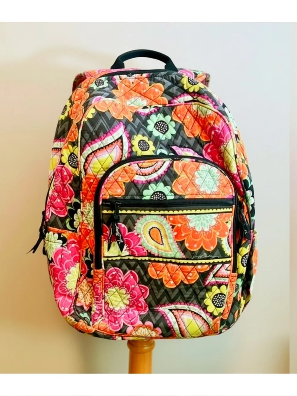 🎒Vera Bradley Ziggy Zinnia Floral Multicolor Backpack